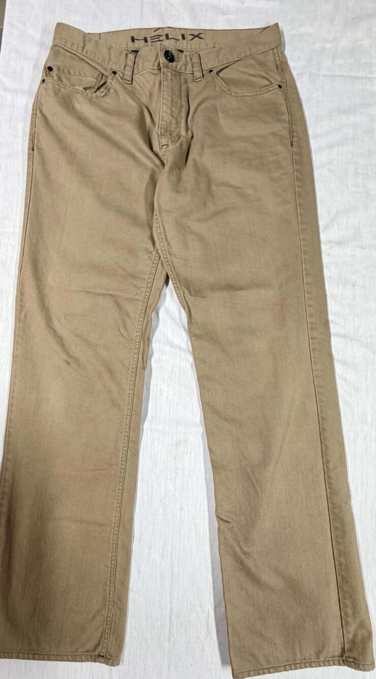 Helix N56 Relaxed Straight Leg Khaki Twill Pants
